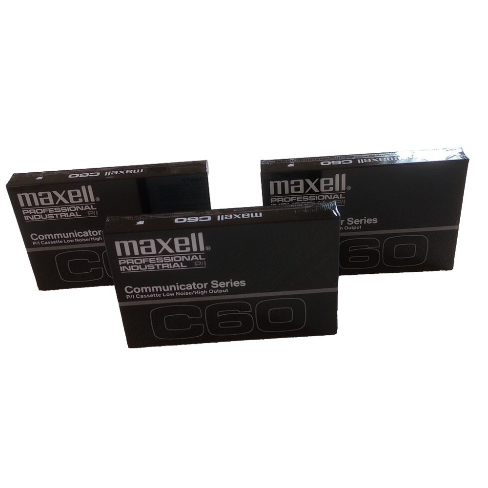 Maxwell Professional Industrial P/I Cassettes Low Noise C60 Set Of 3 Sealed New